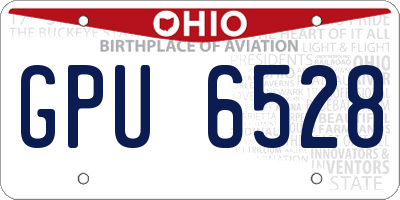 OH license plate GPU6528