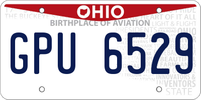 OH license plate GPU6529