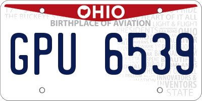 OH license plate GPU6539