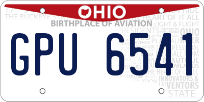 OH license plate GPU6541