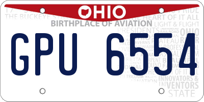 OH license plate GPU6554