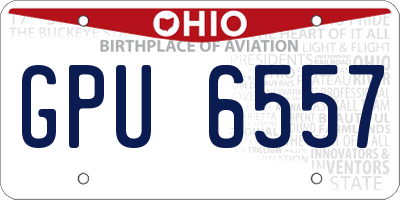 OH license plate GPU6557