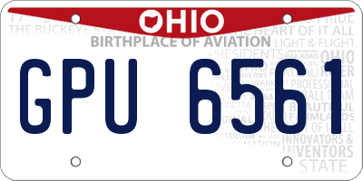 OH license plate GPU6561