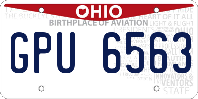 OH license plate GPU6563