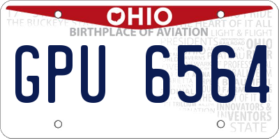 OH license plate GPU6564