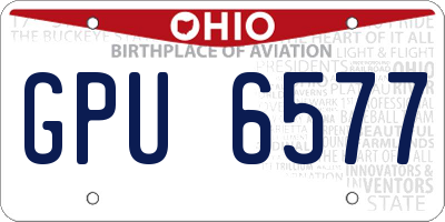 OH license plate GPU6577