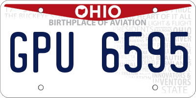 OH license plate GPU6595