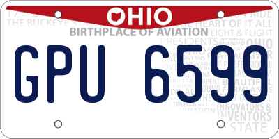 OH license plate GPU6599