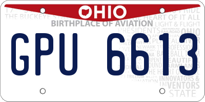 OH license plate GPU6613