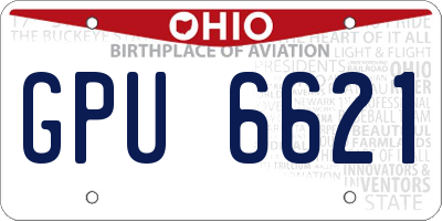 OH license plate GPU6621