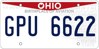 OH license plate GPU6622
