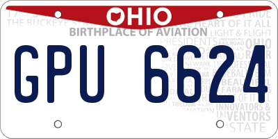OH license plate GPU6624