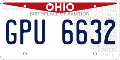 OH license plate GPU6632