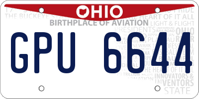 OH license plate GPU6644