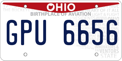OH license plate GPU6656