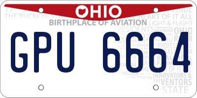 OH license plate GPU6664