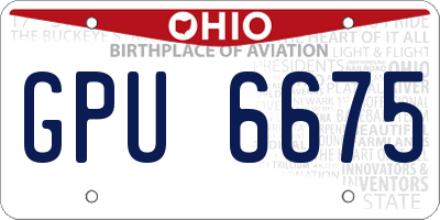 OH license plate GPU6675