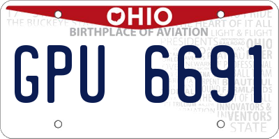 OH license plate GPU6691