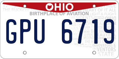 OH license plate GPU6719