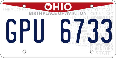 OH license plate GPU6733