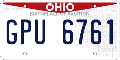 OH license plate GPU6761