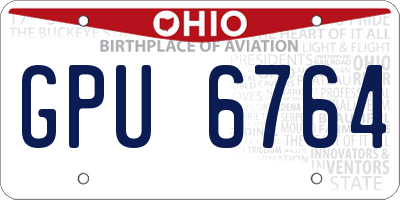 OH license plate GPU6764
