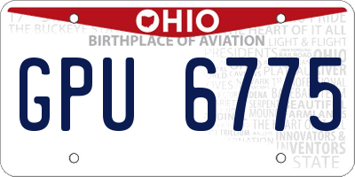 OH license plate GPU6775