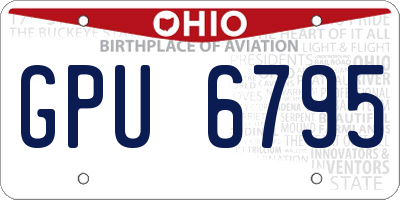 OH license plate GPU6795