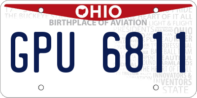 OH license plate GPU6811