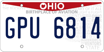 OH license plate GPU6814