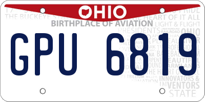 OH license plate GPU6819