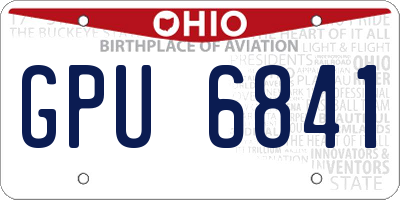 OH license plate GPU6841