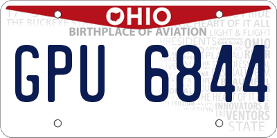 OH license plate GPU6844