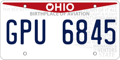 OH license plate GPU6845