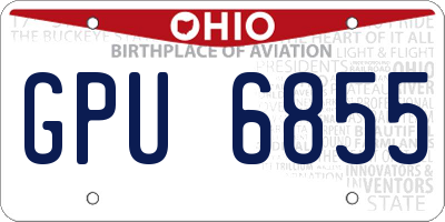 OH license plate GPU6855