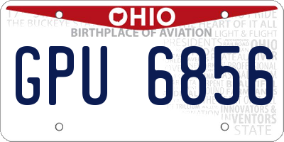 OH license plate GPU6856
