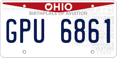 OH license plate GPU6861
