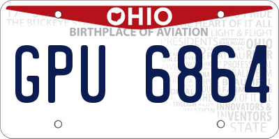 OH license plate GPU6864