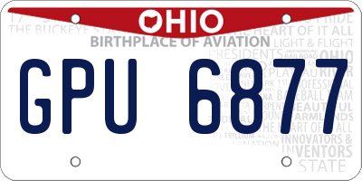 OH license plate GPU6877