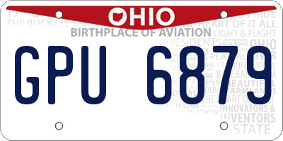 OH license plate GPU6879