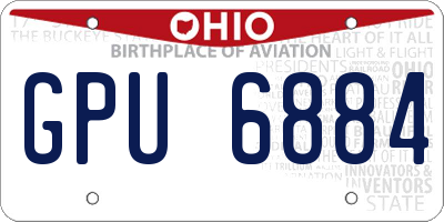 OH license plate GPU6884