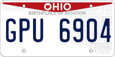 OH license plate GPU6904