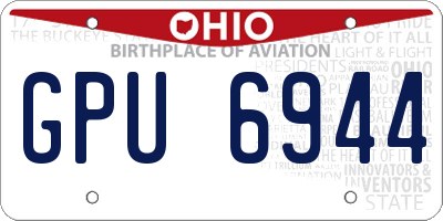 OH license plate GPU6944