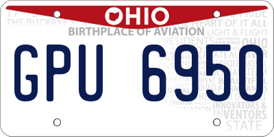 OH license plate GPU6950
