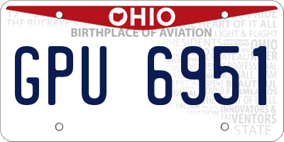OH license plate GPU6951