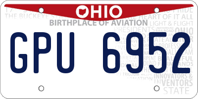 OH license plate GPU6952