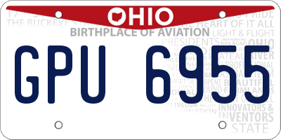 OH license plate GPU6955