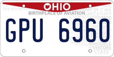 OH license plate GPU6960