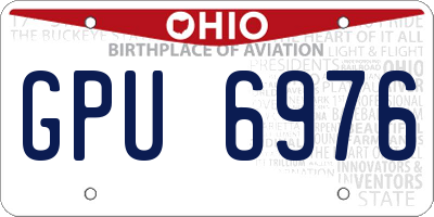 OH license plate GPU6976