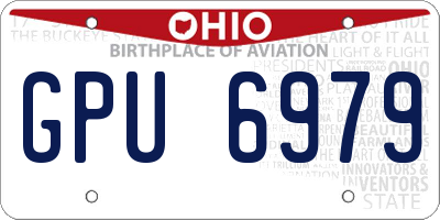 OH license plate GPU6979